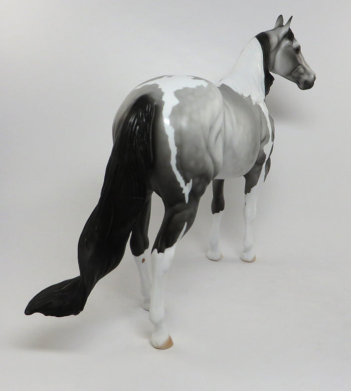 SHAMELESS-OOAK DAPPLE GREY ISH PAINT MODEL HORSE 7/15