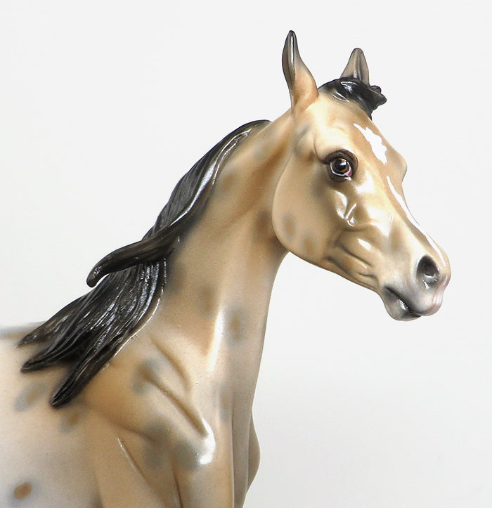 GOOD VIBES - OOAK BUCKSKIN YEARLING MODEL HORSE - 1/22