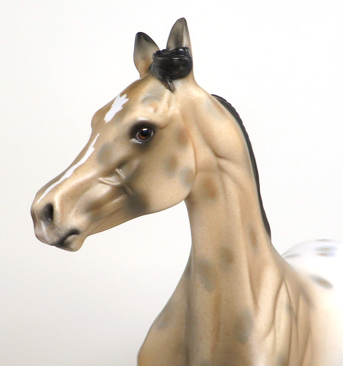GOOD VIBES - OOAK BUCKSKIN YEARLING MODEL HORSE - 1/22