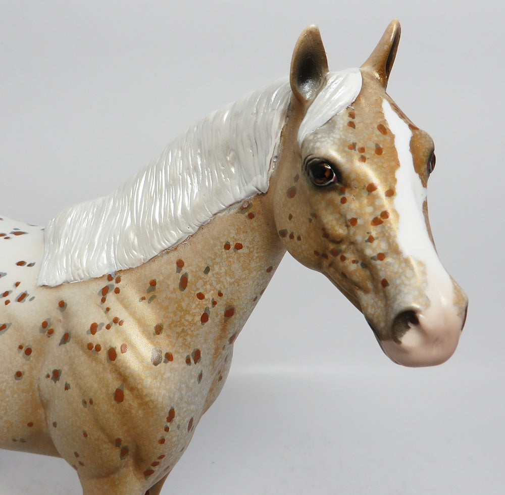 BRICKLE-OOAK CUSTOM GOLDEN PALOMINO APPALOOSA MODEL HORSE WHS 2017