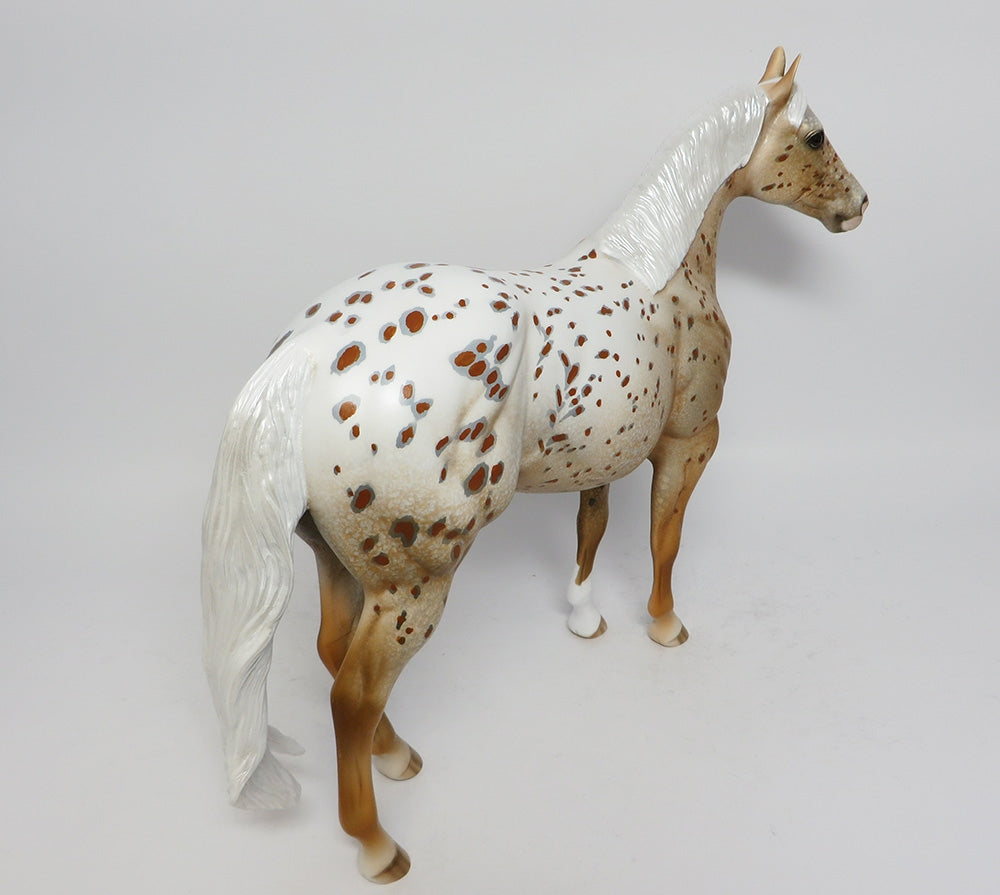 BRICKLE-OOAK CUSTOM GOLDEN PALOMINO APPALOOSA MODEL HORSE WHS 2017