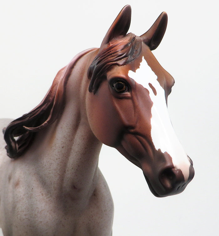 BAREILLES - OOAK CHESTNUT ROAN PALOUSE MODEL HORSE - 1/22