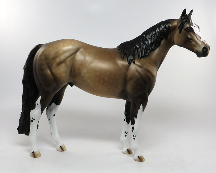 EYE CONTACT-OOAK BUCKSKIN PAINT ISH MODEL HORSE 7/15