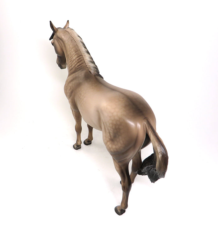 CUMULUS - OOAK DAPPLE BUCKSKIN ANDALUSIAN MODEL HORSE by SHERYL LEISURE - 1/22