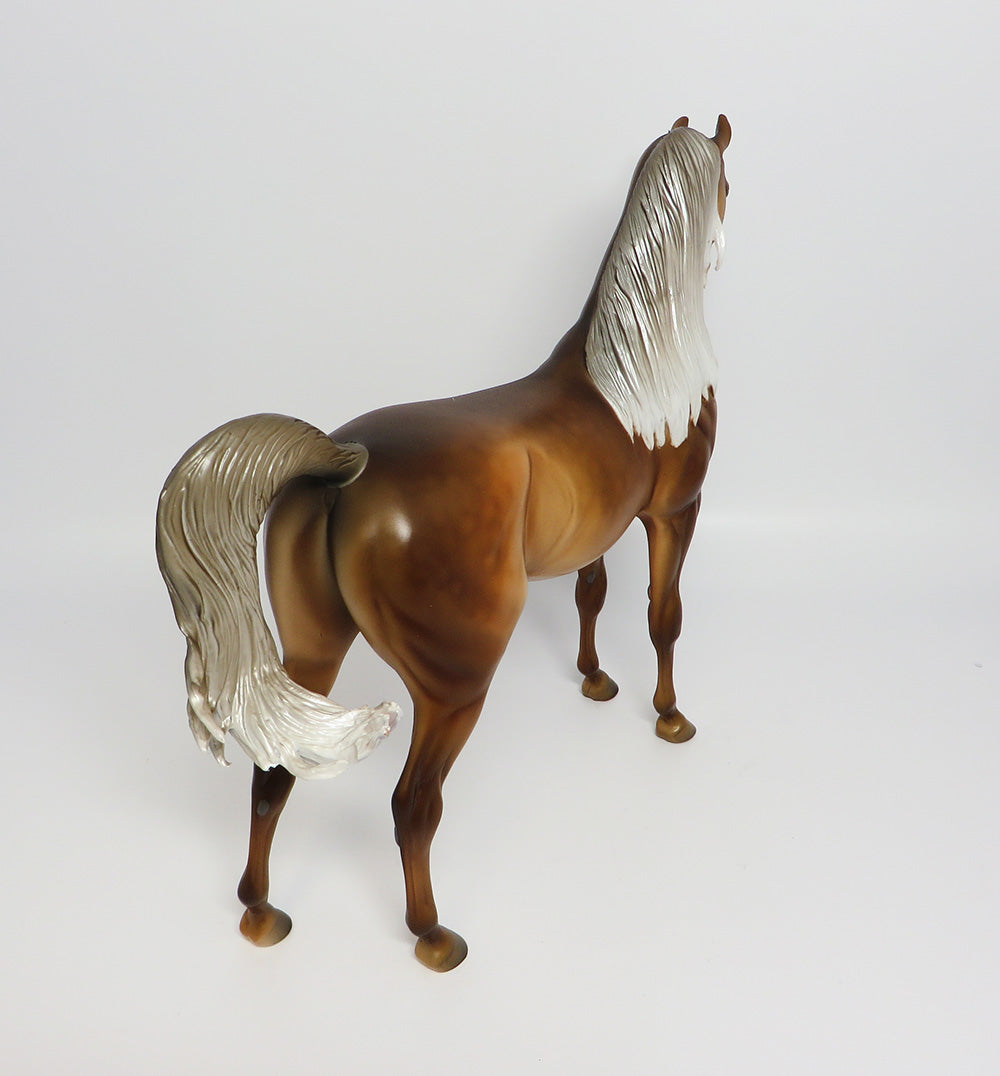 CHOCOLATE IN HEAVEN-OOAK CHOCOLATE PALOMINO ARABIAN MODEL HORSE BY DAWN QUICK 5/26