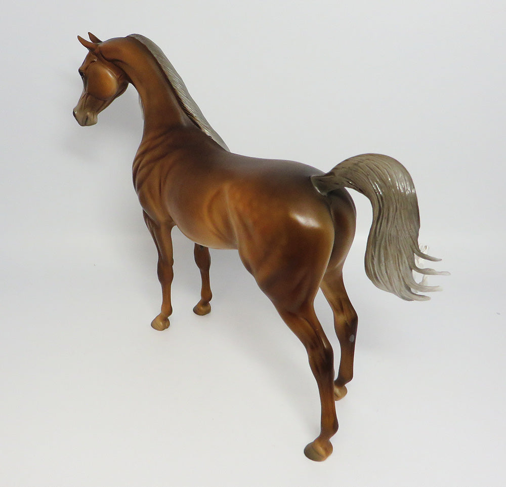 CHOCOLATE IN HEAVEN-OOAK CHOCOLATE PALOMINO ARABIAN MODEL HORSE BY DAWN QUICK 5/26
