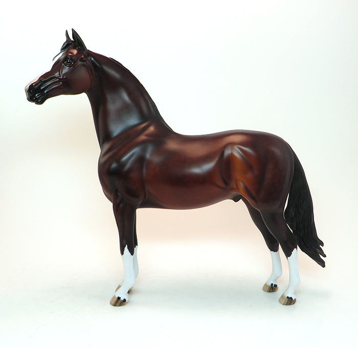CAPTAIN JINKS - OOAK DAPPLE BAY MORGAN MODEL HORSE - 1/25