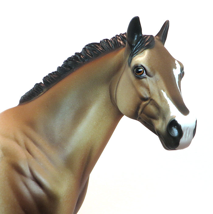 ONE LAST KISS - OOAK BUCKSKIN APPALOOSA ISH MODEL HORSE - 1/29