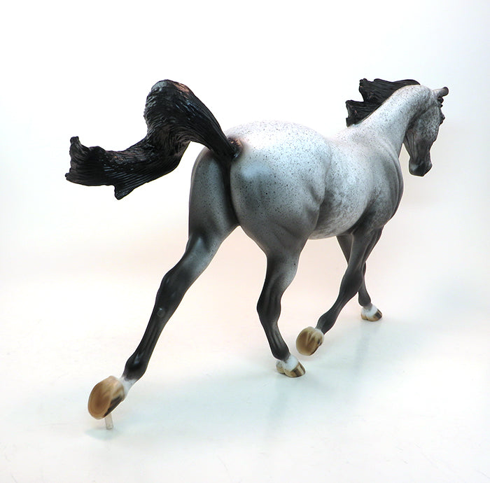 INSURGENT - OOAK DAPPLE GREY PALOUSE MODEL HORSE by AL - 1/28