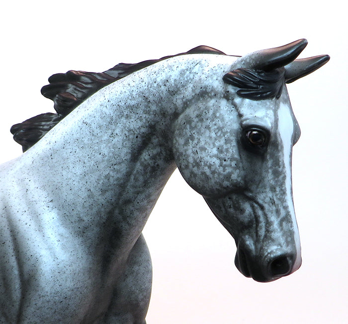 INSURGENT - OOAK DAPPLE GREY PALOUSE MODEL HORSE by AL - 1/28