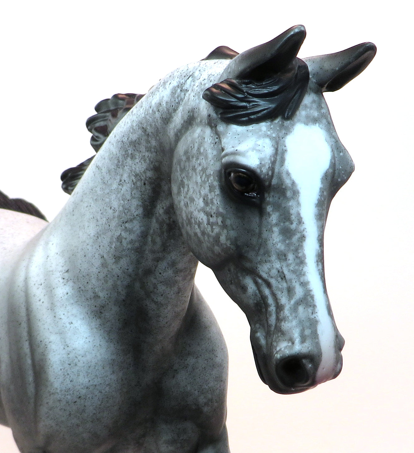 INSURGENT - OOAK DAPPLE GREY PALOUSE MODEL HORSE by AL - 1/28