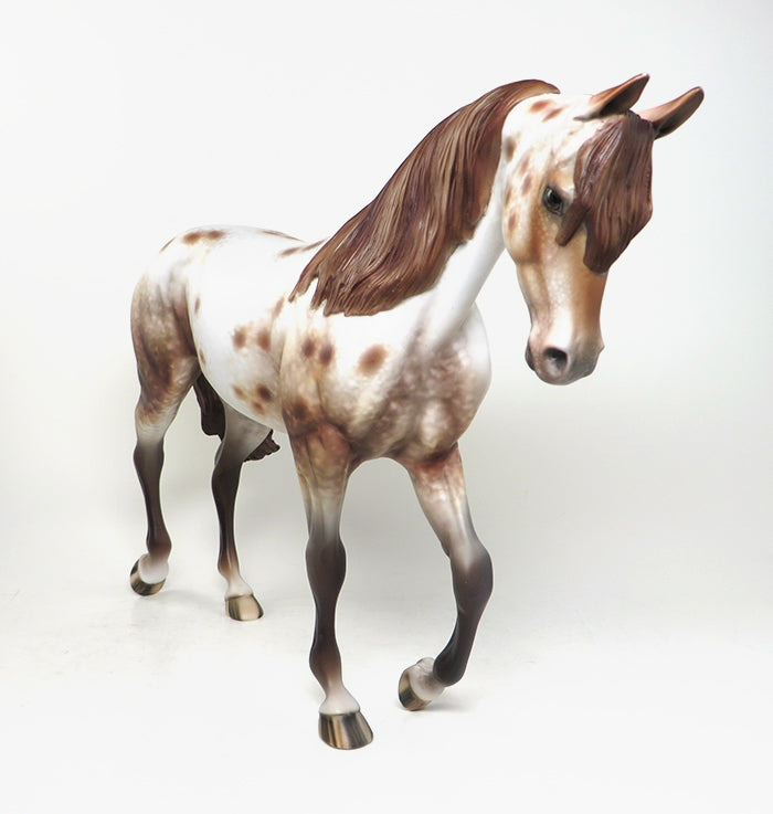 IM A RAP STAR - OOAK CHESTNUT APPALOOSA THOROUGHBRED MODEL HORSE by AL - 1/28
