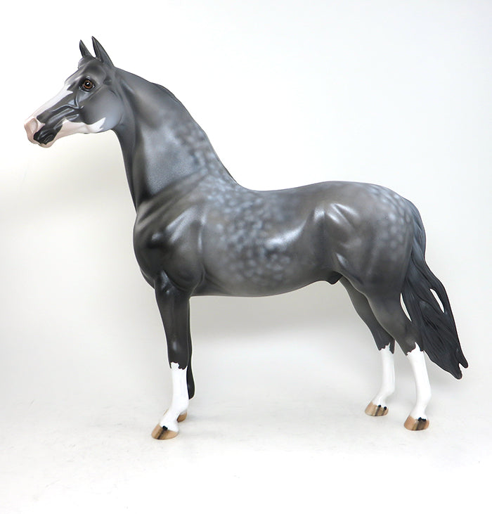 DAYZ GONE GREY - OOAK DAPPLE GREY MORGAN MODEL HORSE - 1/28