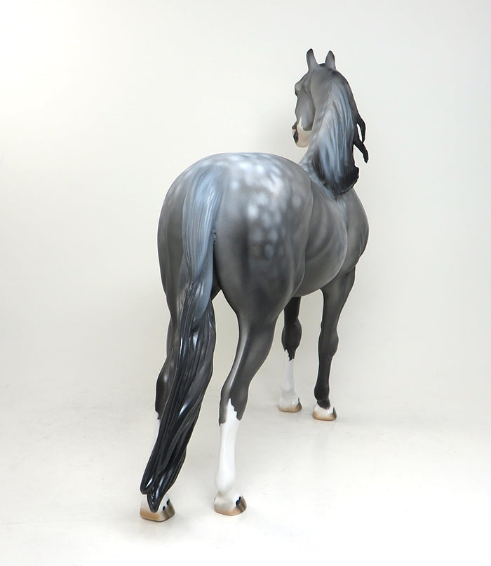 DAYZ GONE GREY - OOAK DAPPLE GREY MORGAN MODEL HORSE - 1/28