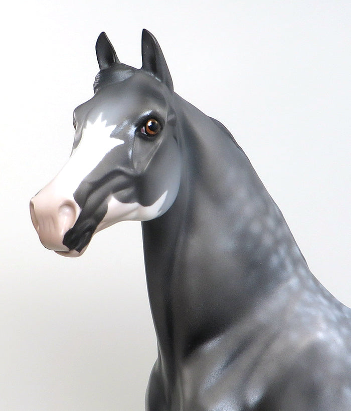 DAYZ GONE GREY - OOAK DAPPLE GREY MORGAN MODEL HORSE - 1/28