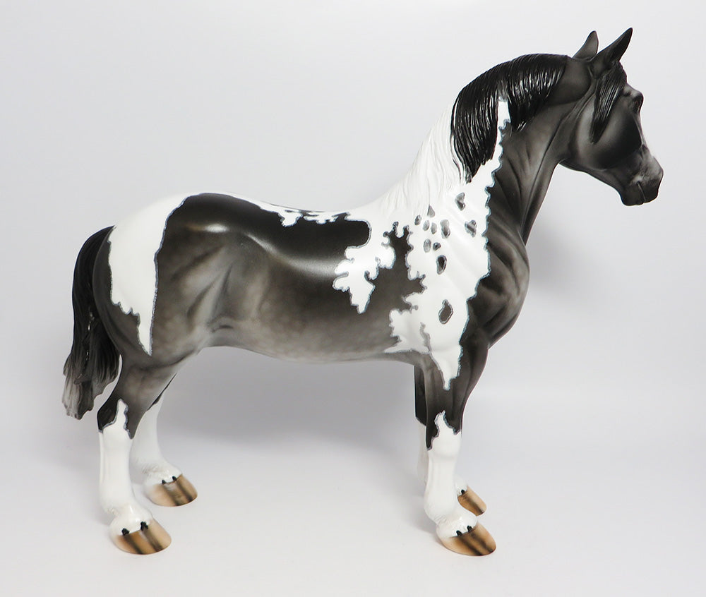 BORROWED TIME~OOAK DAPPLE GREY PINTO STANDING DRAFTER BY DAWN QUICK 6/2/17