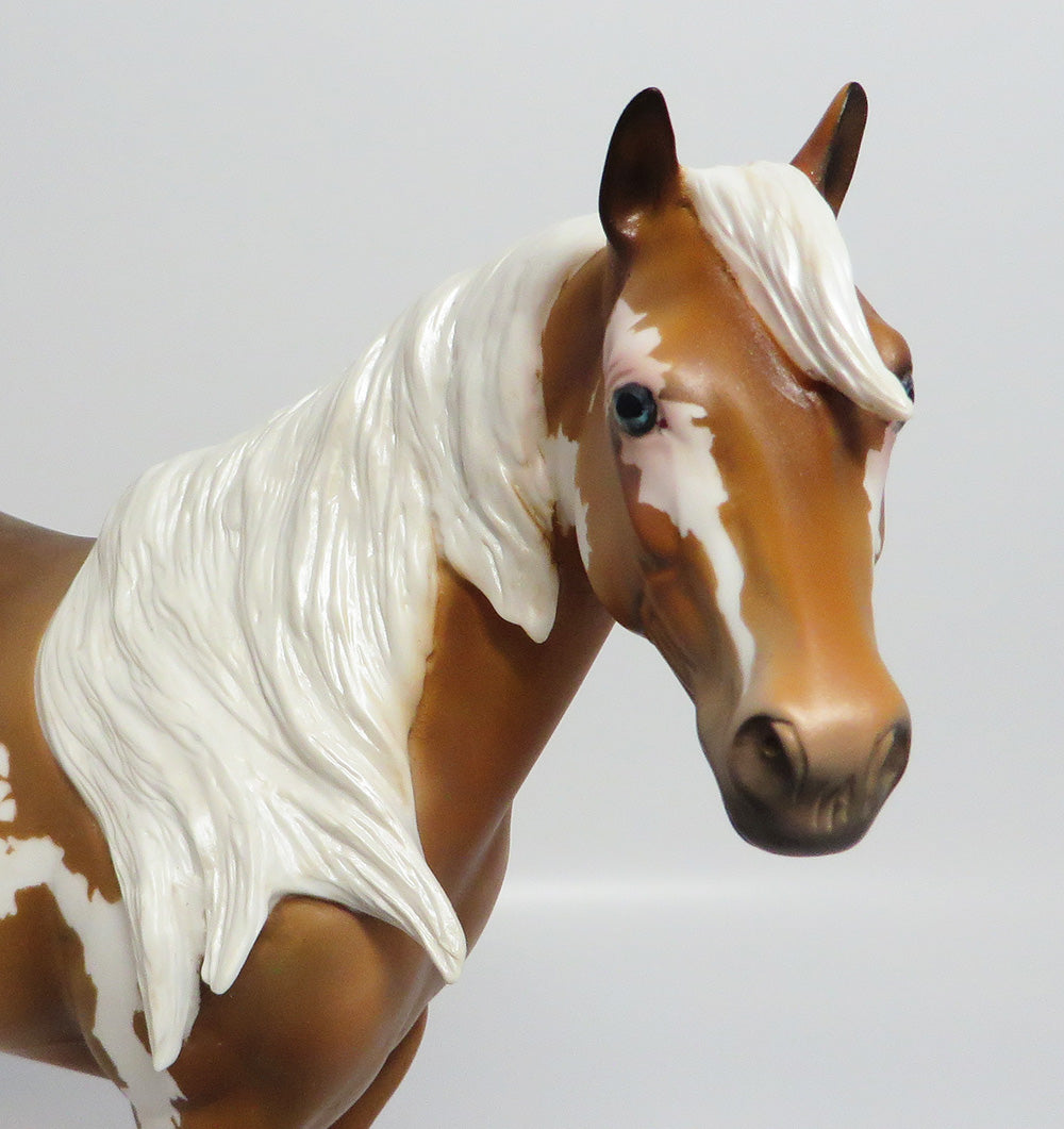BRUNO-OOAK DAPPLE PALOMINO PAINT ISH MODEL HORSE 6/2/17