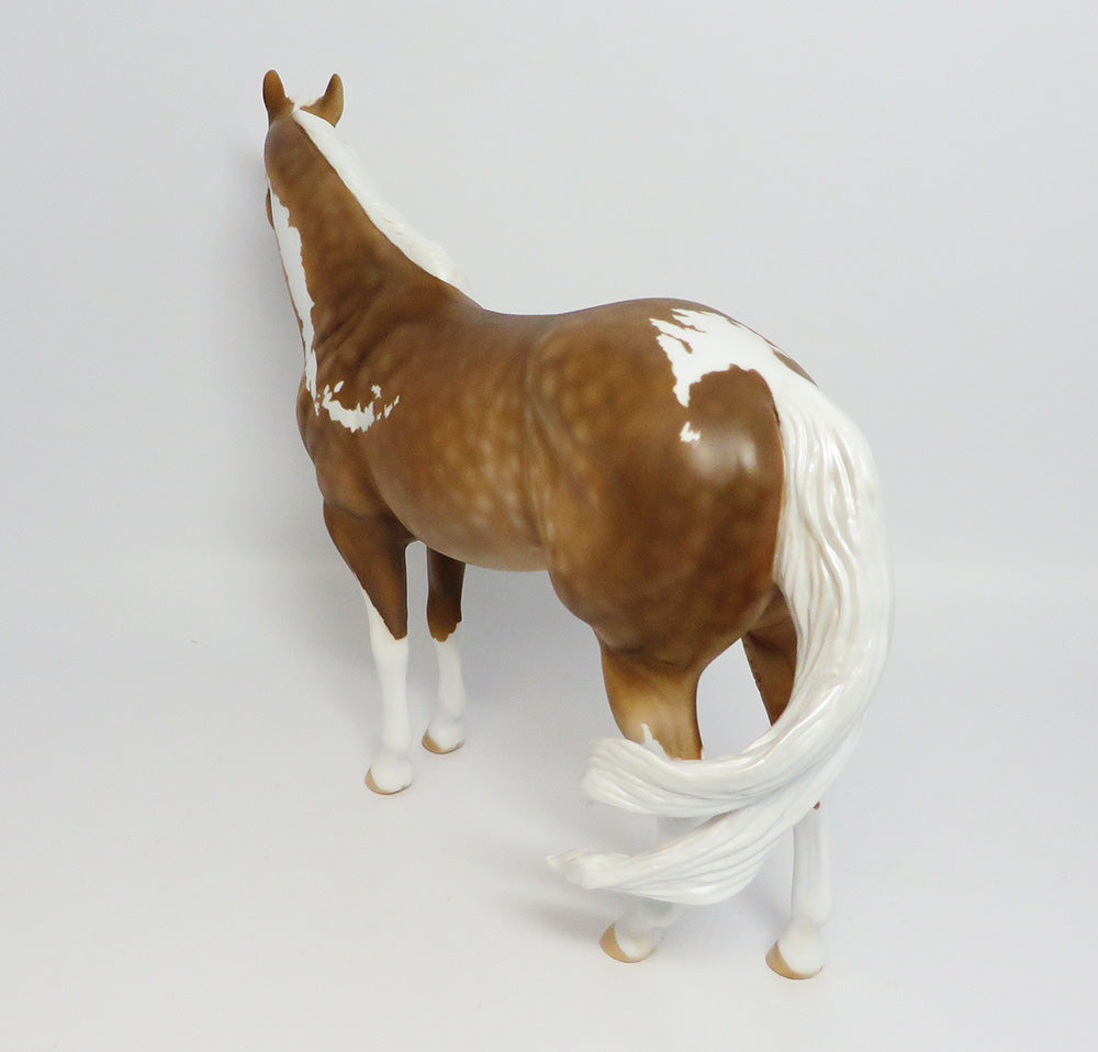 BRUNO-OOAK DAPPLE PALOMINO PAINT ISH MODEL HORSE 6/2/17