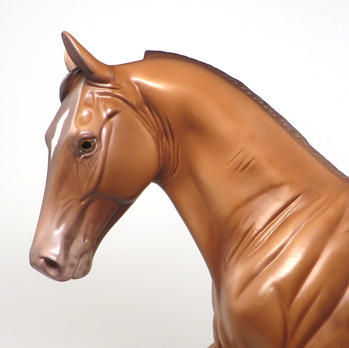 THE BOY - OOAK REVERSE DAPPLED CHAMPAGNE TENNESSEE WALKER MODEL HORSE by SHERYL LEISURE - 1/29