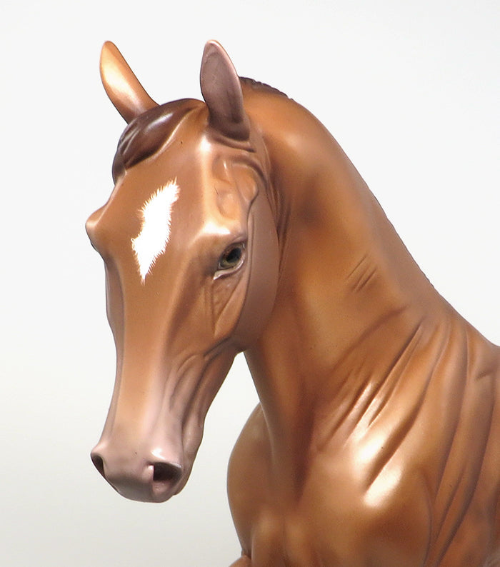 THE BOY - OOAK REVERSE DAPPLED CHAMPAGNE TENNESSEE WALKER MODEL HORSE by SHERYL LEISURE - 1/29