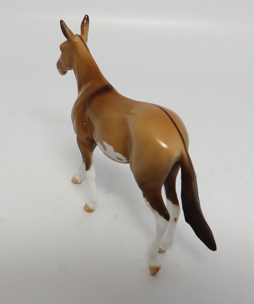 CACTUS JACK~LE-3 DUN PAINT MULE CHIPS MODEL HORSE 6/7/2017