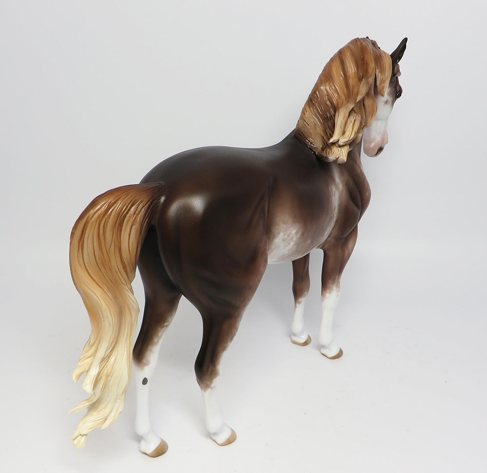 HEARTBREAK HOTEL~OOAK CHESTNUT SABINO ANDALUSIAN MODEL HORSE BY SHERYL LEISURE 6/6/17