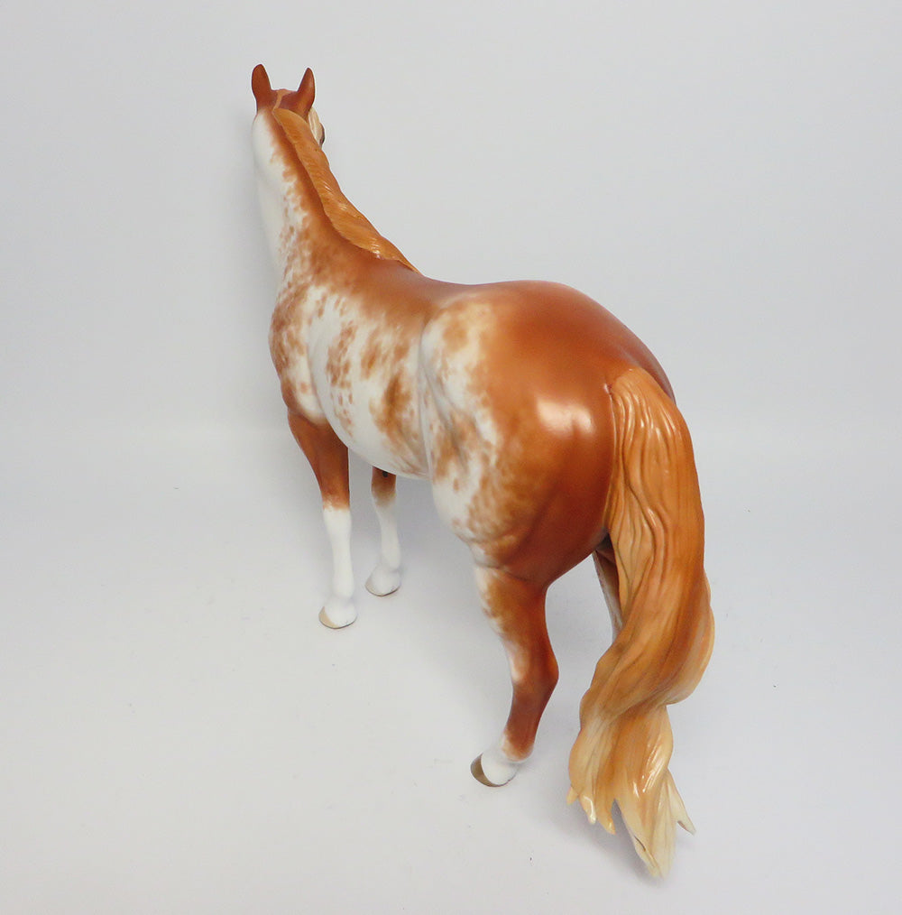 FREEDOM IS GOLDEN~OOAK CHESTNUT SABINO ISH MODEL HORSE