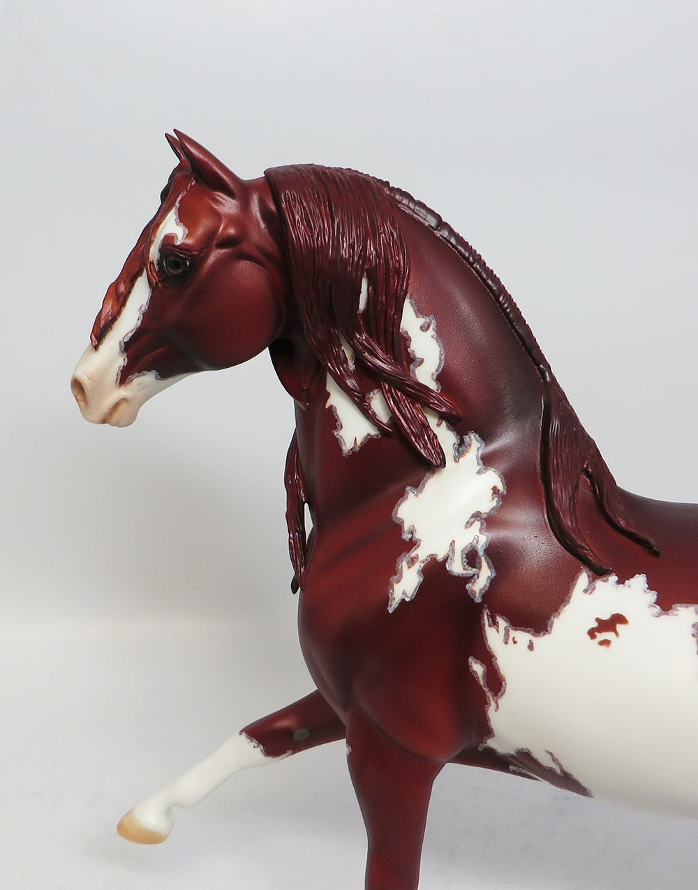 FLANKER-OOAK RED CHESTNUT OVERO MORGAN MODEL HORSE SUPER BOWL 2018