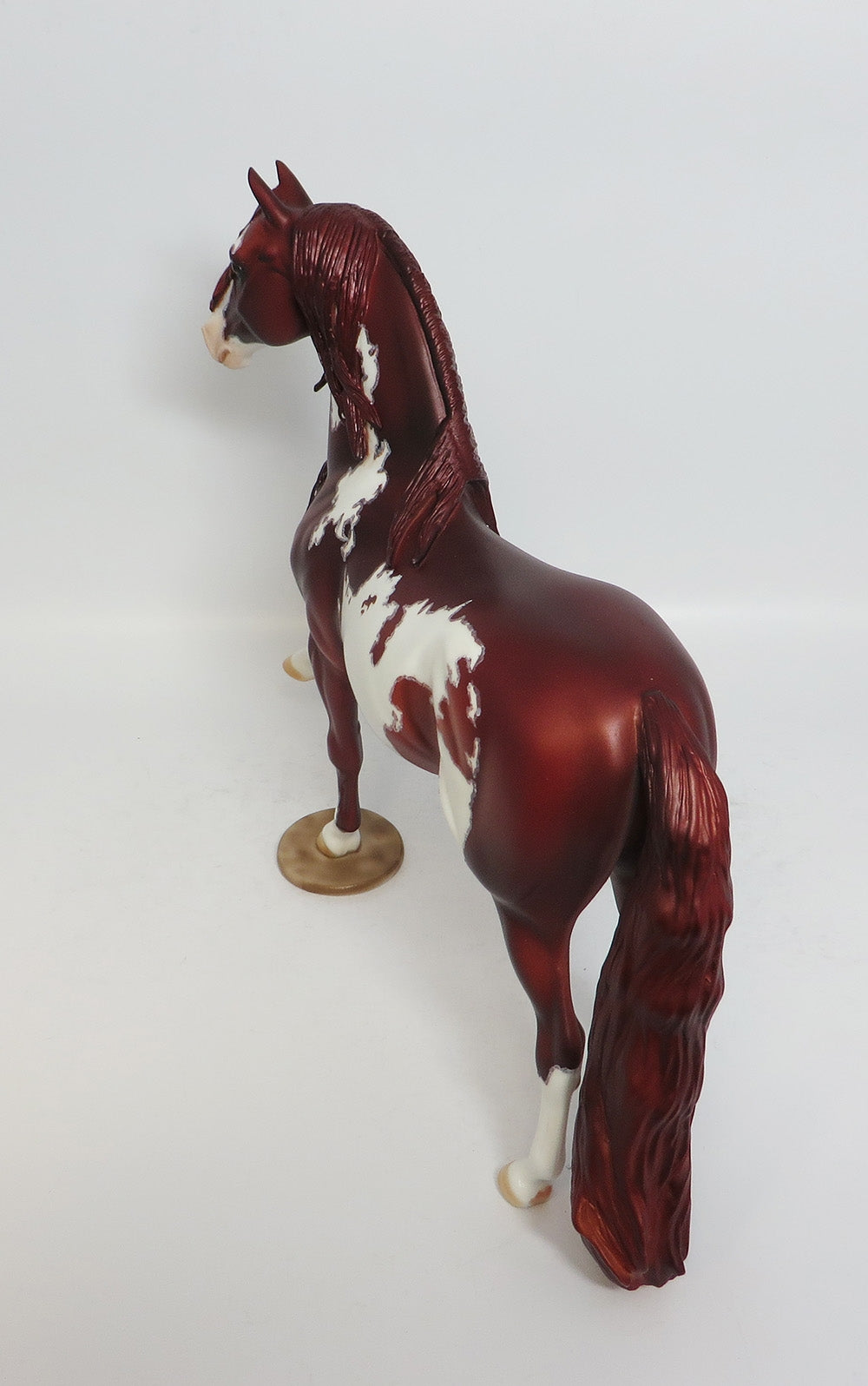 FLANKER-OOAK RED CHESTNUT OVERO MORGAN MODEL HORSE SUPER BOWL 2018