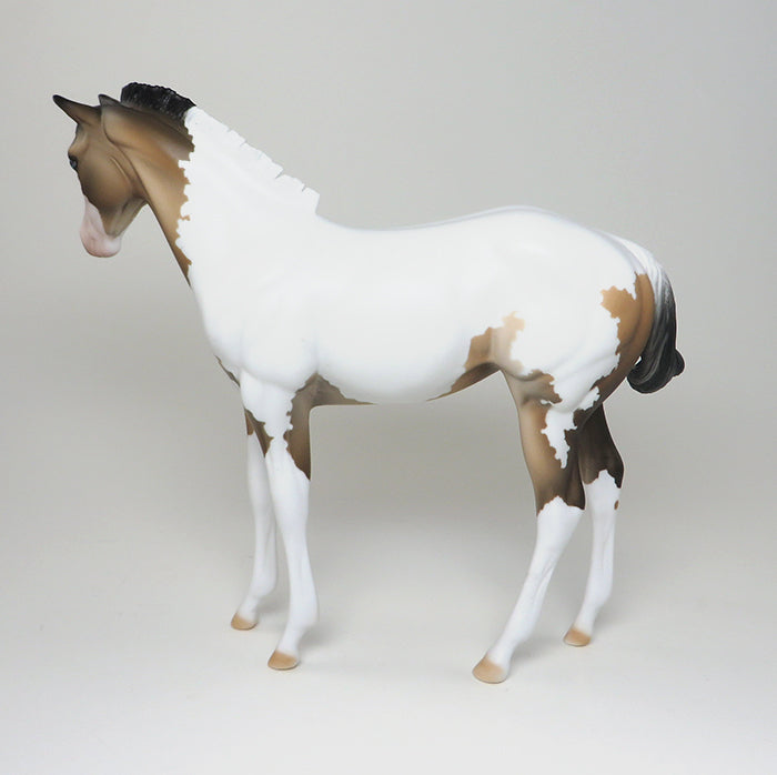 BEST FOR LAST - OOAK-BUCKSKIN PAINT WEANLING MODEL HORSE