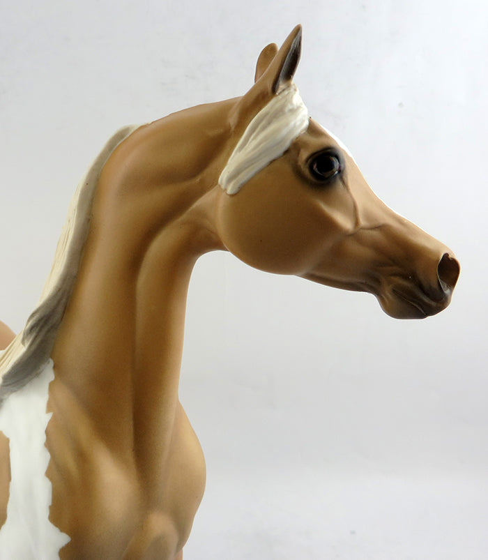 GOLDEN RAY-OOAK PALOMINO PAINT ARABIAN MODEL HORSE 1/10