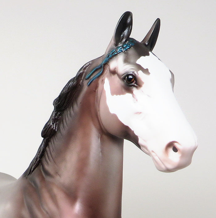 OLYMPUS - ROSE GREY PAINT TROTTING DRAFTER MODEL HORSE - 2/5
