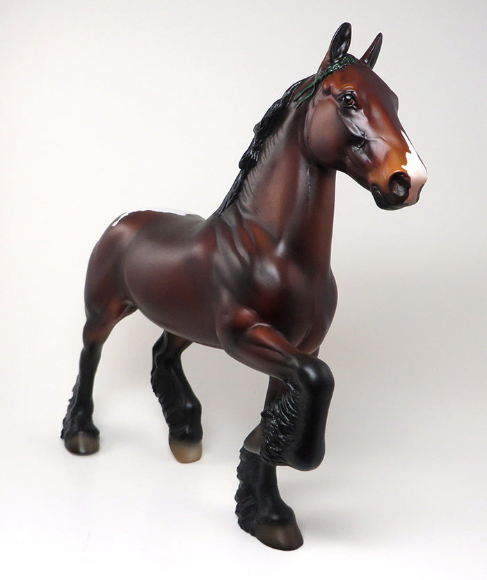 ZION - OOAK BAY NO SPOT BLANKET APPALOOSA TROTTING DRAFTER MODEL HORSE - 2/5