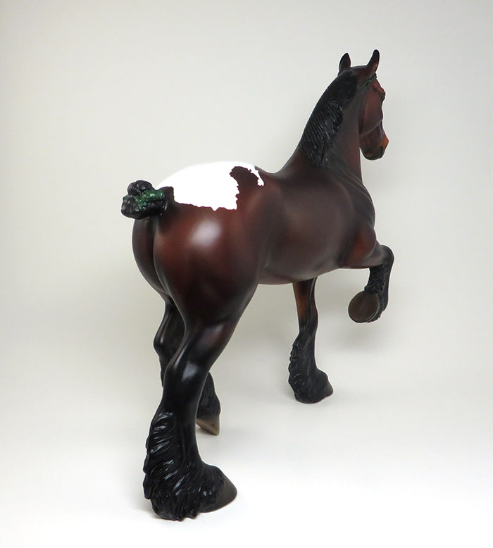 ZION - OOAK BAY NO SPOT BLANKET APPALOOSA TROTTING DRAFTER MODEL HORSE - 2/5