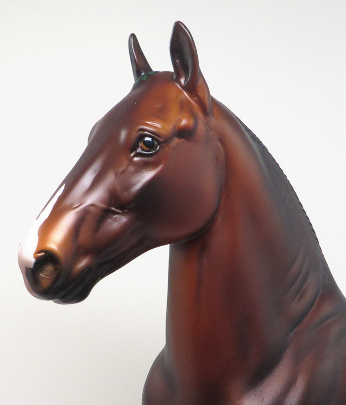 ZION - OOAK BAY NO SPOT BLANKET APPALOOSA TROTTING DRAFTER MODEL HORSE - 2/5