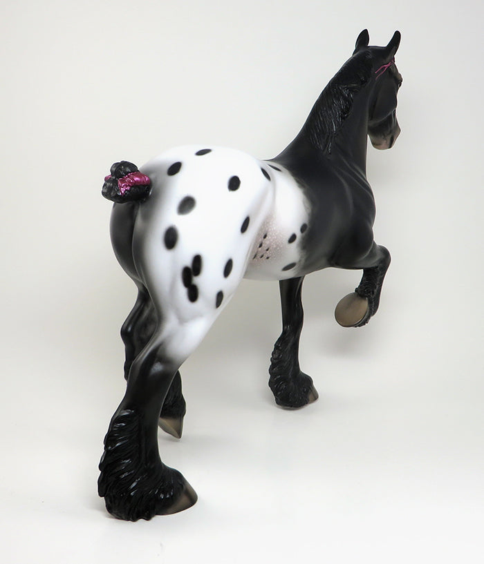 AESOP - OOAK APPALOOSA TROTTING DRAFTER MODEL HORSE - 2/5