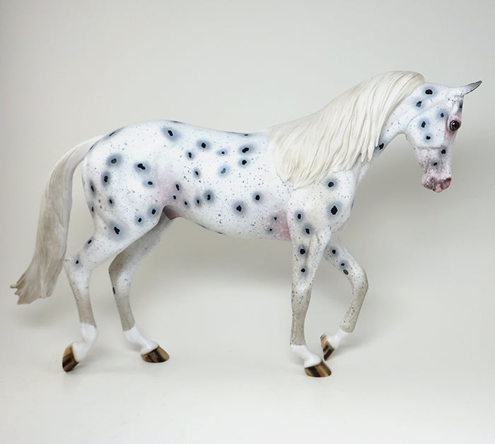 LATE 2 THE PARTY - OOAK APPALOOSA THOROUGHBRED MODEL HORSE - 2/5