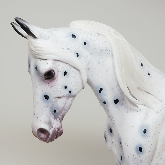LATE 2 THE PARTY - OOAK APPALOOSA THOROUGHBRED MODEL HORSE - 2/5