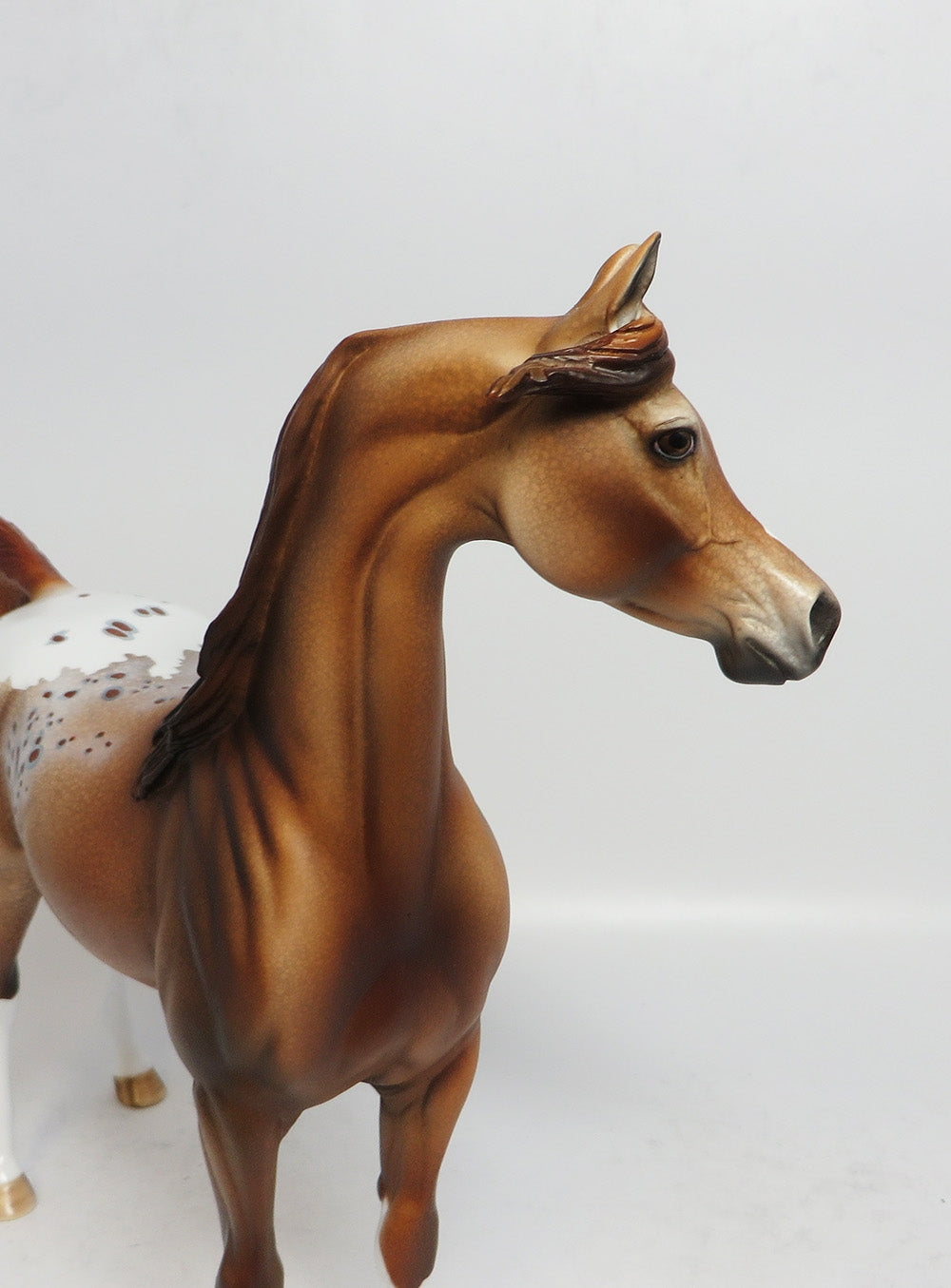FOUL PLAY-OOAK CHESTNUT LEOPARD APPALOOSA ARABIAN MODEL HORSE SUPER BOWL SALE 2018