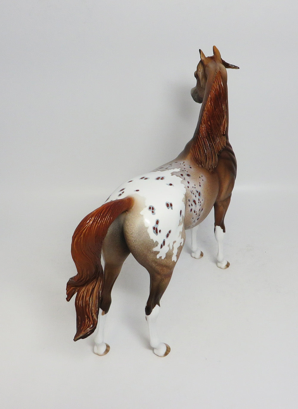 FOUL PLAY-OOAK CHESTNUT LEOPARD APPALOOSA ARABIAN MODEL HORSE SUPER BOWL SALE 2018