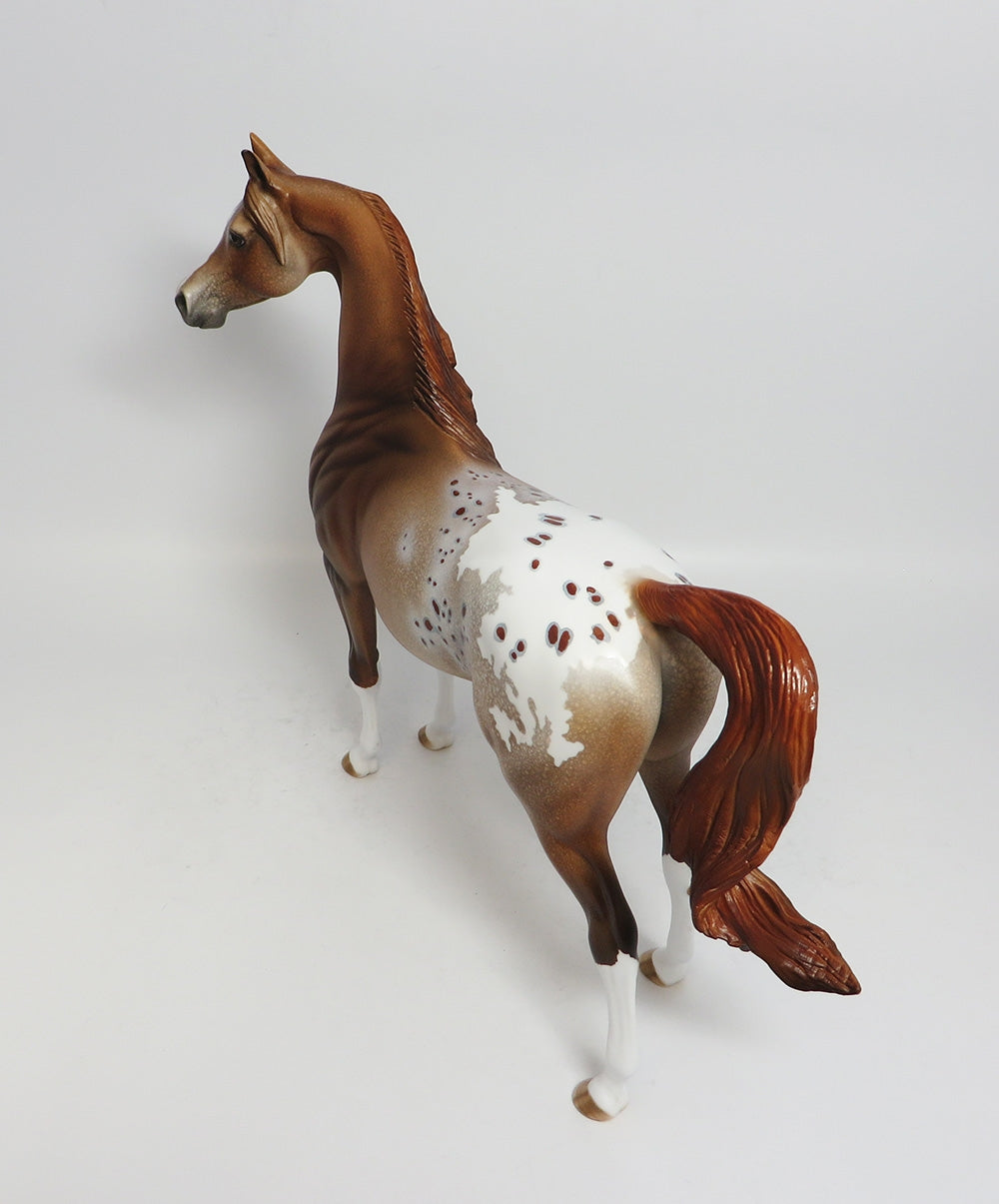 FOUL PLAY-OOAK CHESTNUT LEOPARD APPALOOSA ARABIAN MODEL HORSE SUPER BOWL SALE 2018
