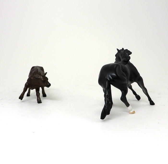 OBSIDIAN - OOAK BLACK CUTTER & BROWN CALF CHIP - 10/30