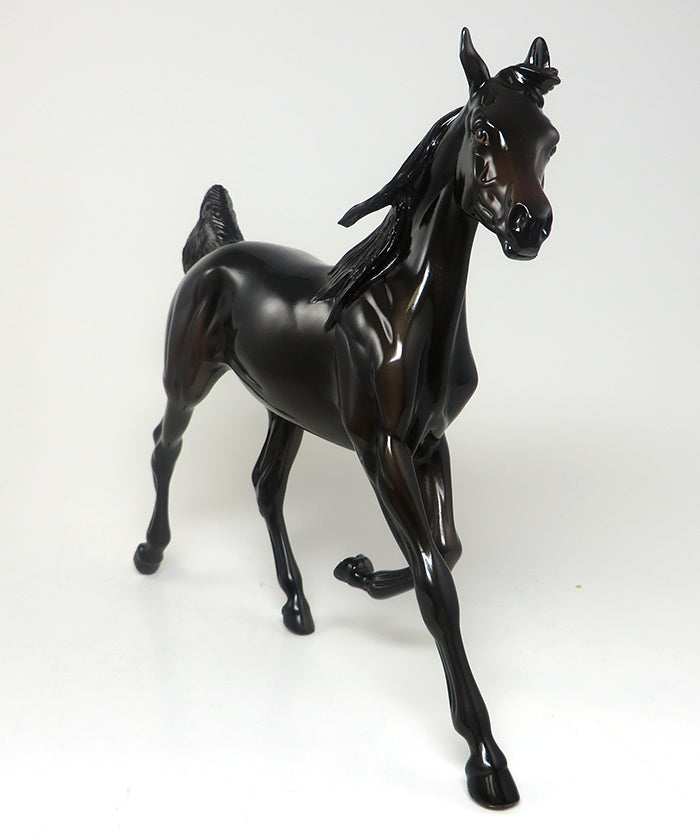 CRAZY ABOUT CHOCOLATE - OOAK DARK BROWN YEARLING MODEL HORSE - 2/8