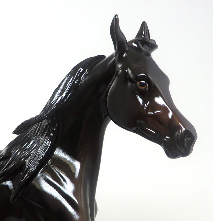 CRAZY ABOUT CHOCOLATE - OOAK DARK BROWN YEARLING MODEL HORSE - 2/8