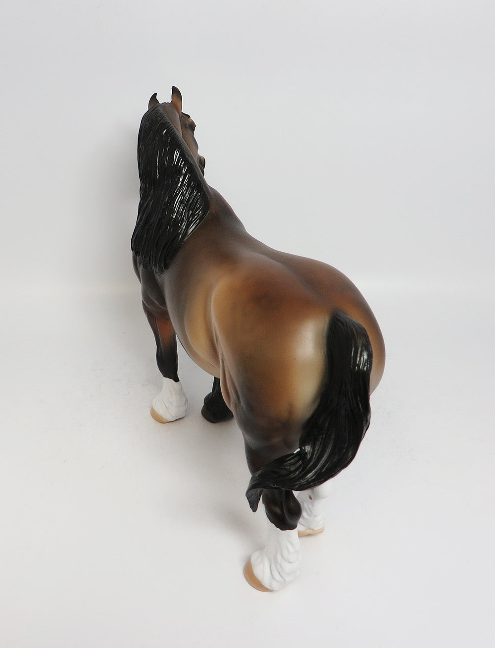 HALF TIME GIRL - OOAK DAPPLE BAY BUNNY HEAVY DRAFT MODEL HORSE BY DAWN