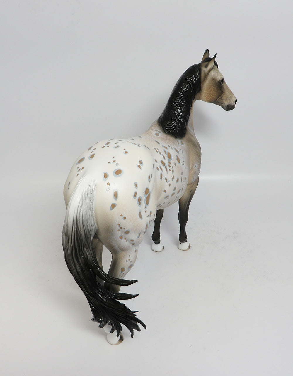 GOAL LINE-OOAK LEOPARD BUCKSKIN APPALOOSA ISH MODEL HORSE SUPER BOWL SALE 2018