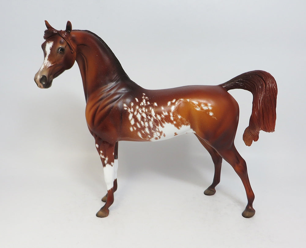 STADIUM-OOAK ETCHED CHESTNUT ARABIAN MODEL HORSE SUPER BOWL SALE 2018
