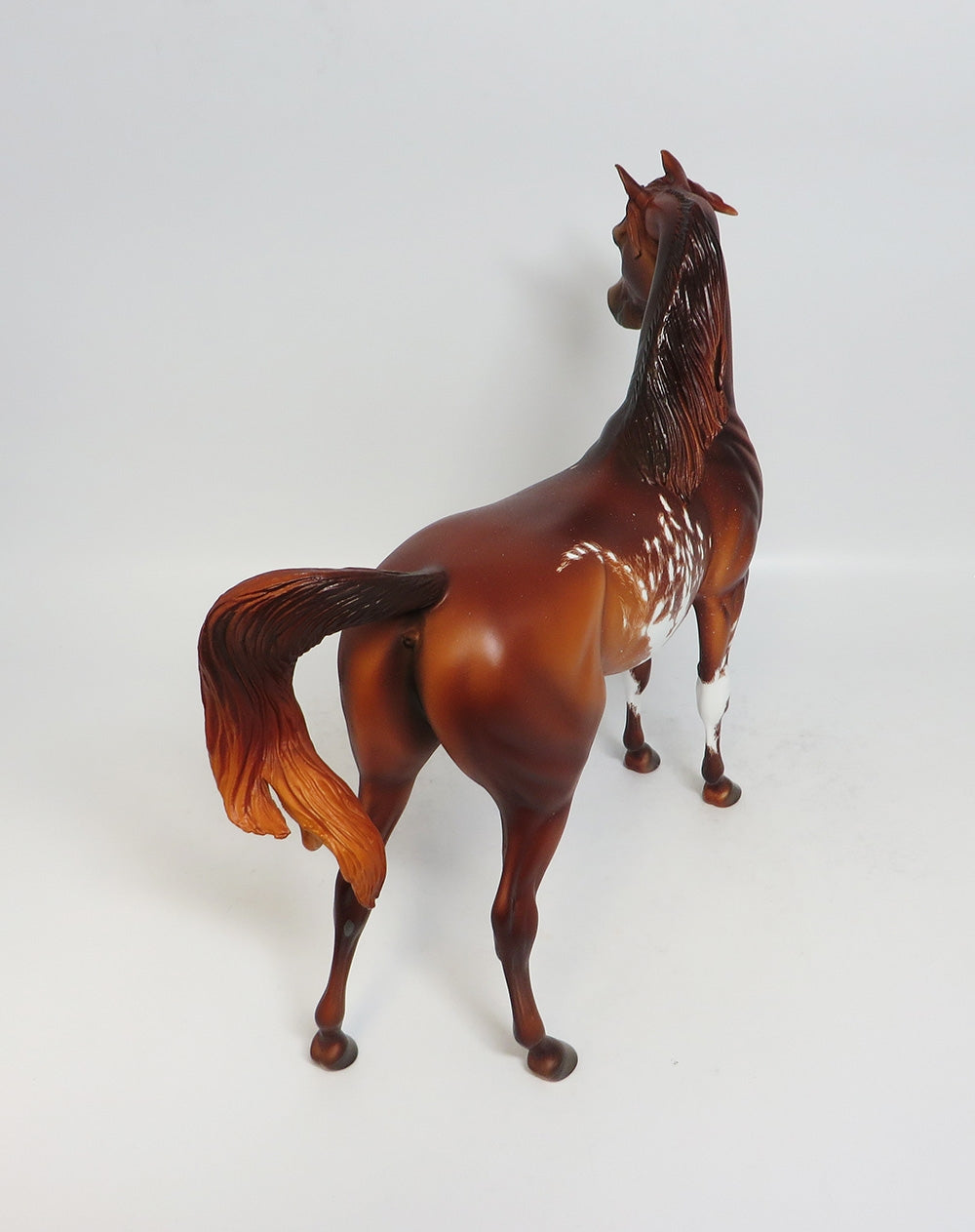 STADIUM-OOAK ETCHED CHESTNUT ARABIAN MODEL HORSE SUPER BOWL SALE 2018