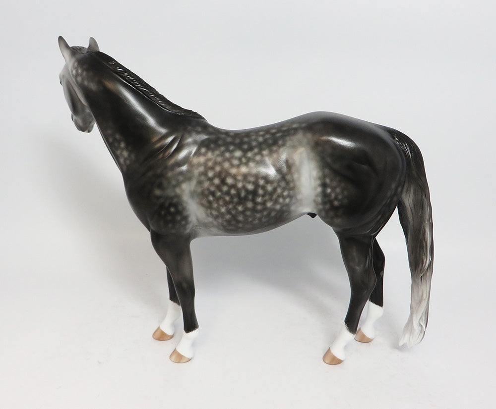 GIVE ME CREDENCE - OOAK DARK DAPPLE GREY ISH MODEL HORSE SUPER BOWL SALE 2018