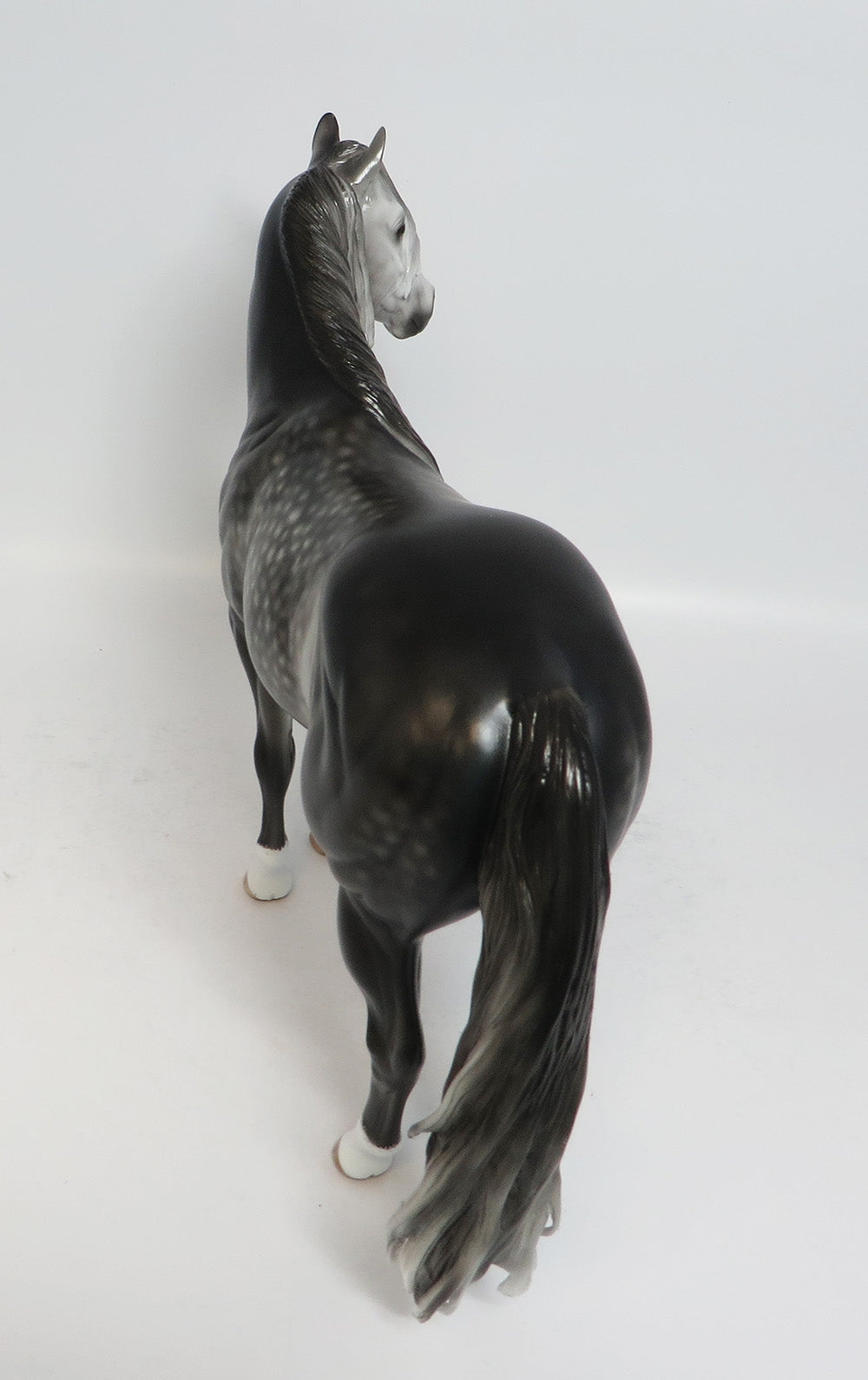 GIVE ME CREDENCE - OOAK DARK DAPPLE GREY ISH MODEL HORSE SUPER BOWL SALE 2018